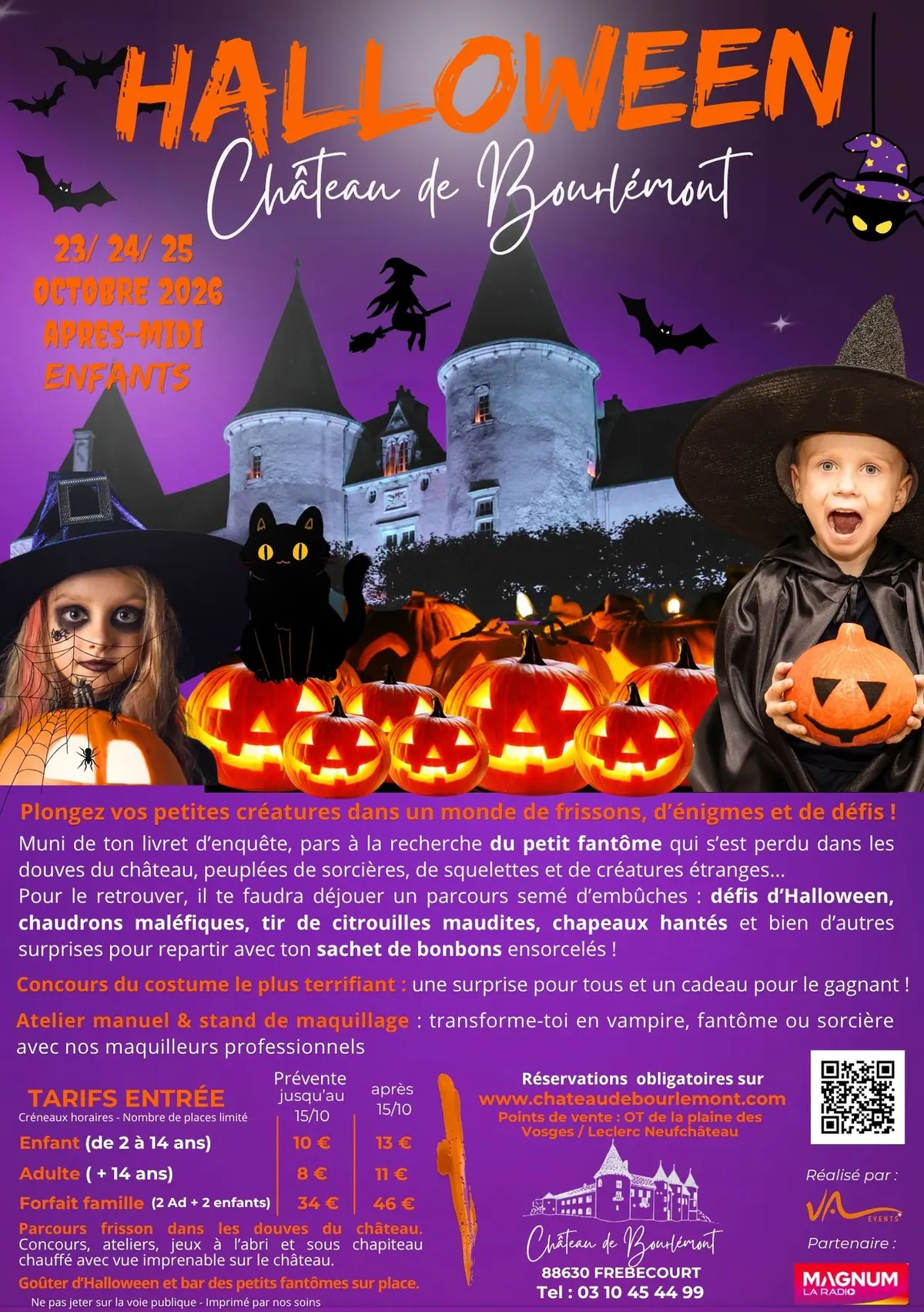 Halloween s’invite au château de Bourlémont – spécial Enfants