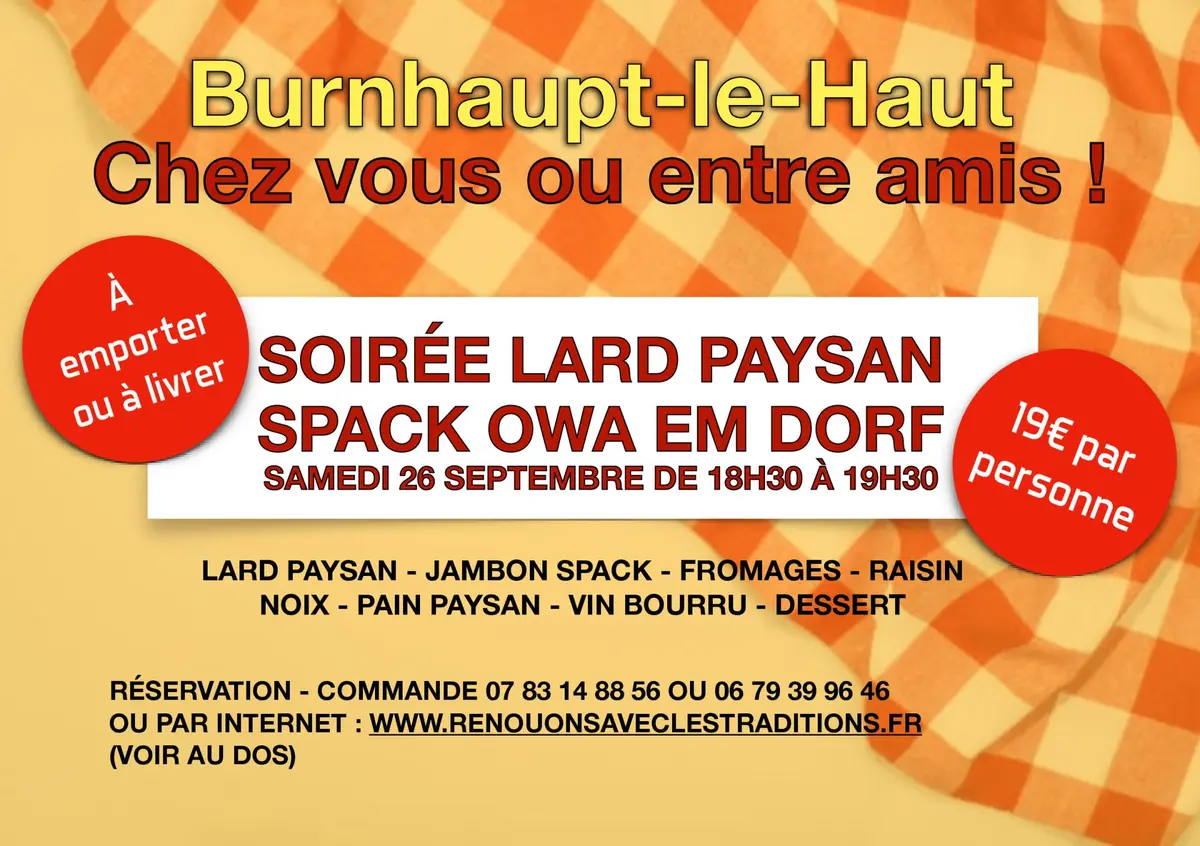 Spack Owa  Soirée lard paysan 