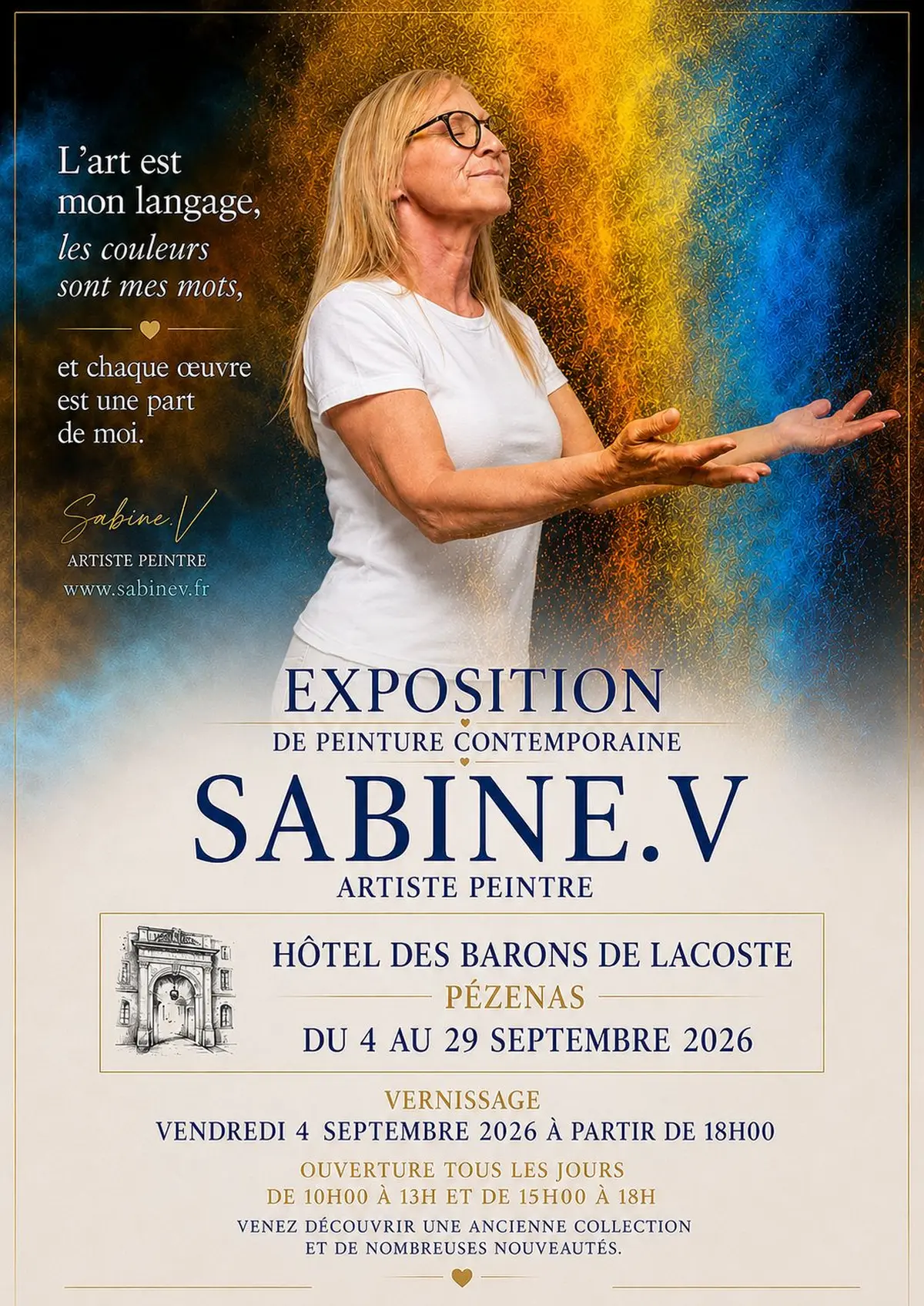 Sabine Vanddermouten de retour à l'Hôtel des Barons de Lacoste de Pézenas