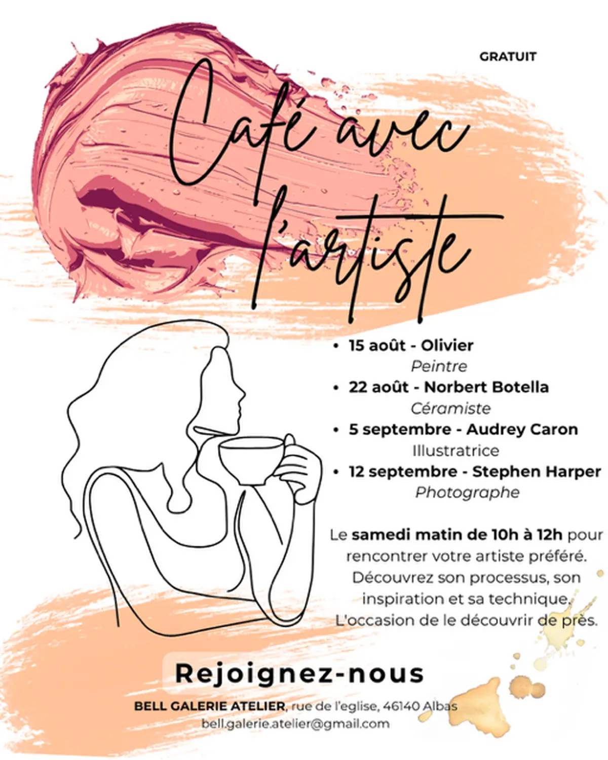 Café avec l'artiste à la Bell Galerie Atelier