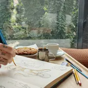 Café cookie croquis