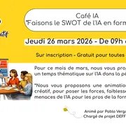 Café IA - Faisons le SWOT de l'IA en formation !