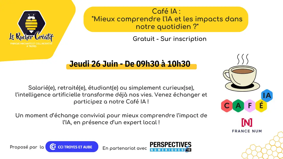Café IA : mieux comprendre l'IA et les impacts dans notre quotidien ?