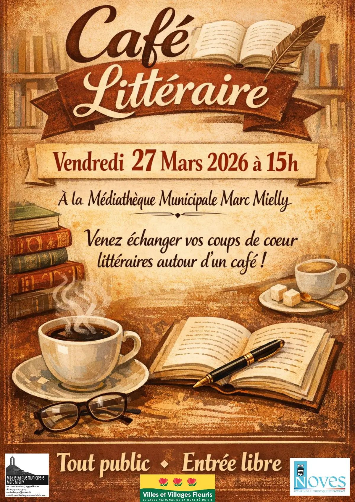 Café littéraire à la Médiathèque