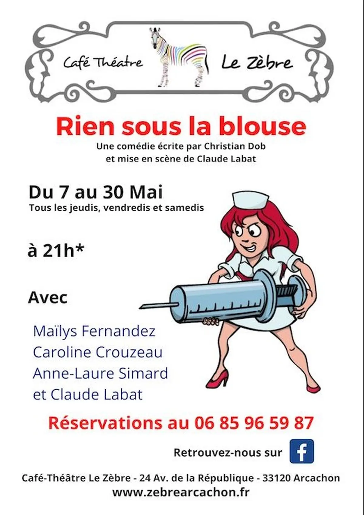 Café théâtre Le Zèbre : Rien sous la blouse