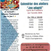 Calendrier des ateliers Jeu adapté