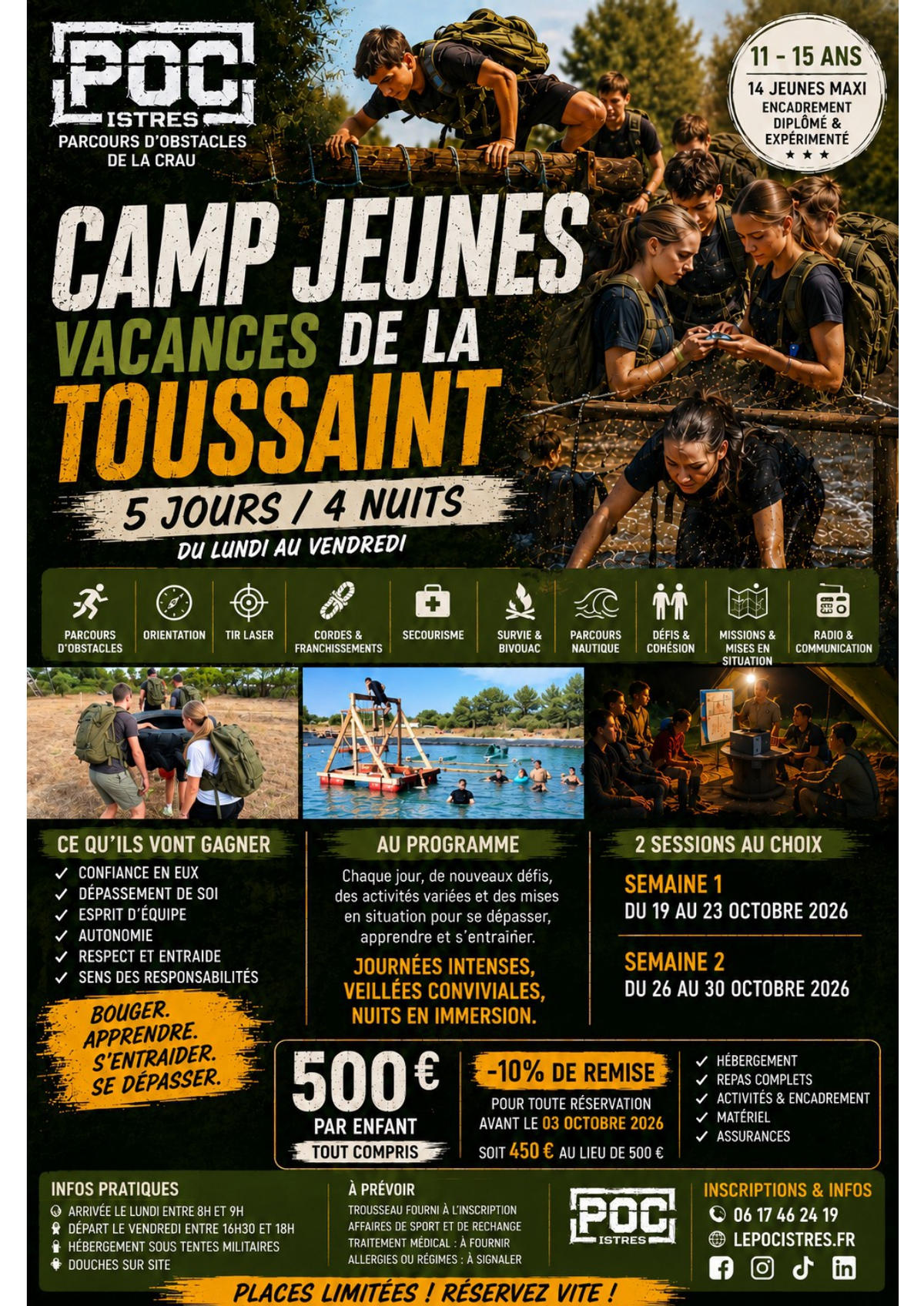 Camp jeunes vacances de la Toussaint