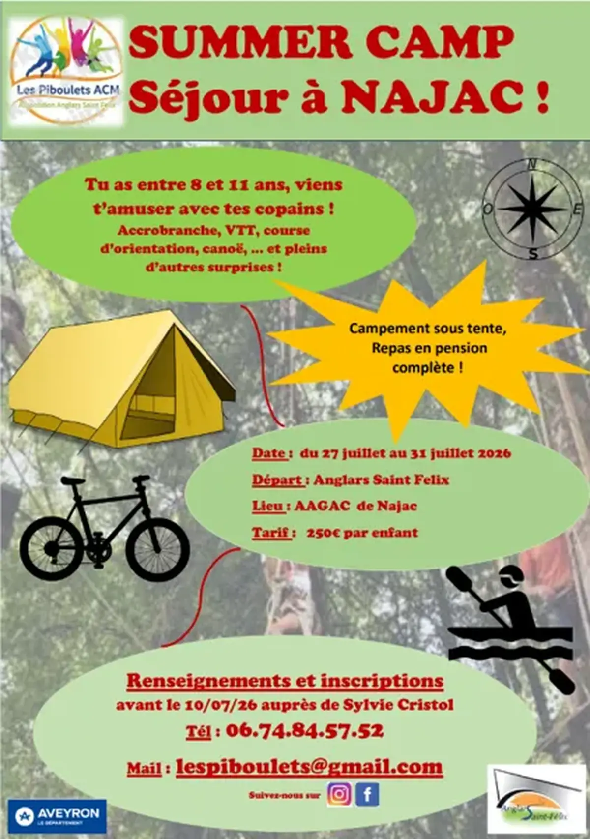 Camp nature en tente
