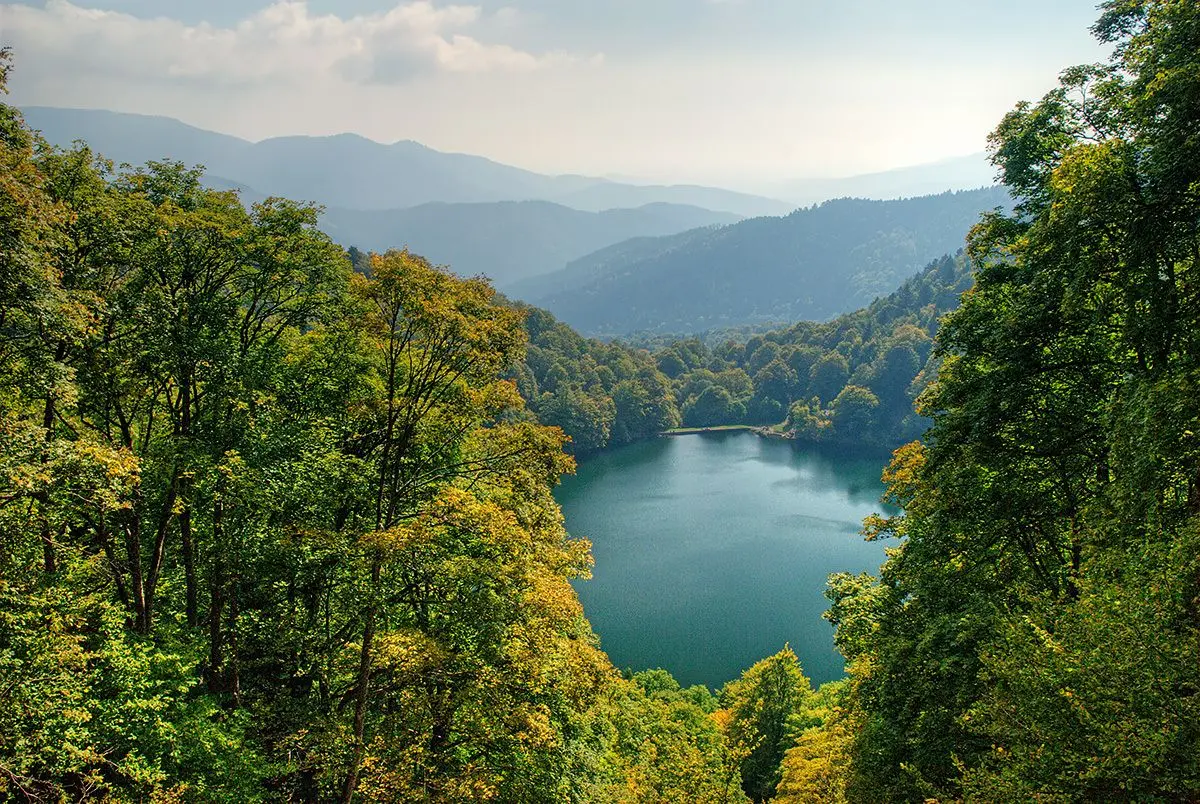 Le lac des Perches dans son écrin de verdure et de fraîcheur