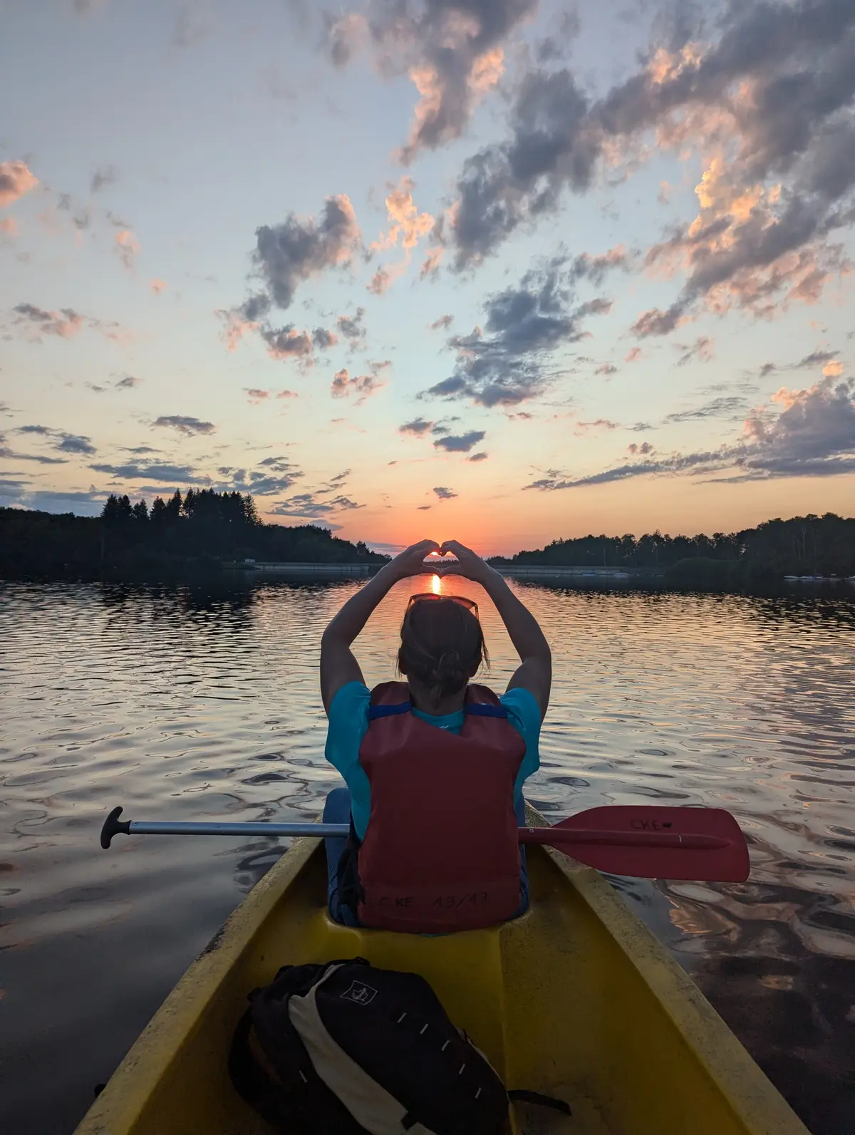 Canoë coucher de soleil Broussas