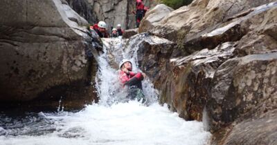 Canyoning dans le canyon du Haut Chassezac dans les C&eacute;vennes