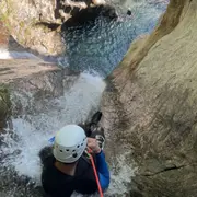 Canyoning sportif au canyon de Bénétant près de La Plagne (73)