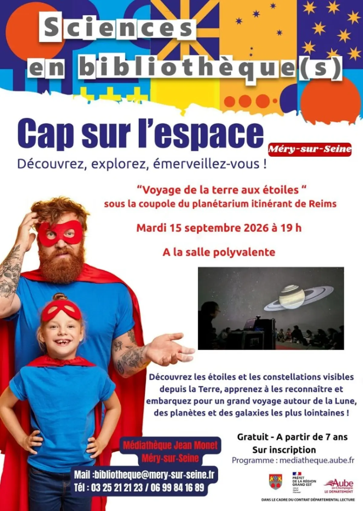 'Cap sur l'espace' à la Bibliothèque de Méry-sur-Seine