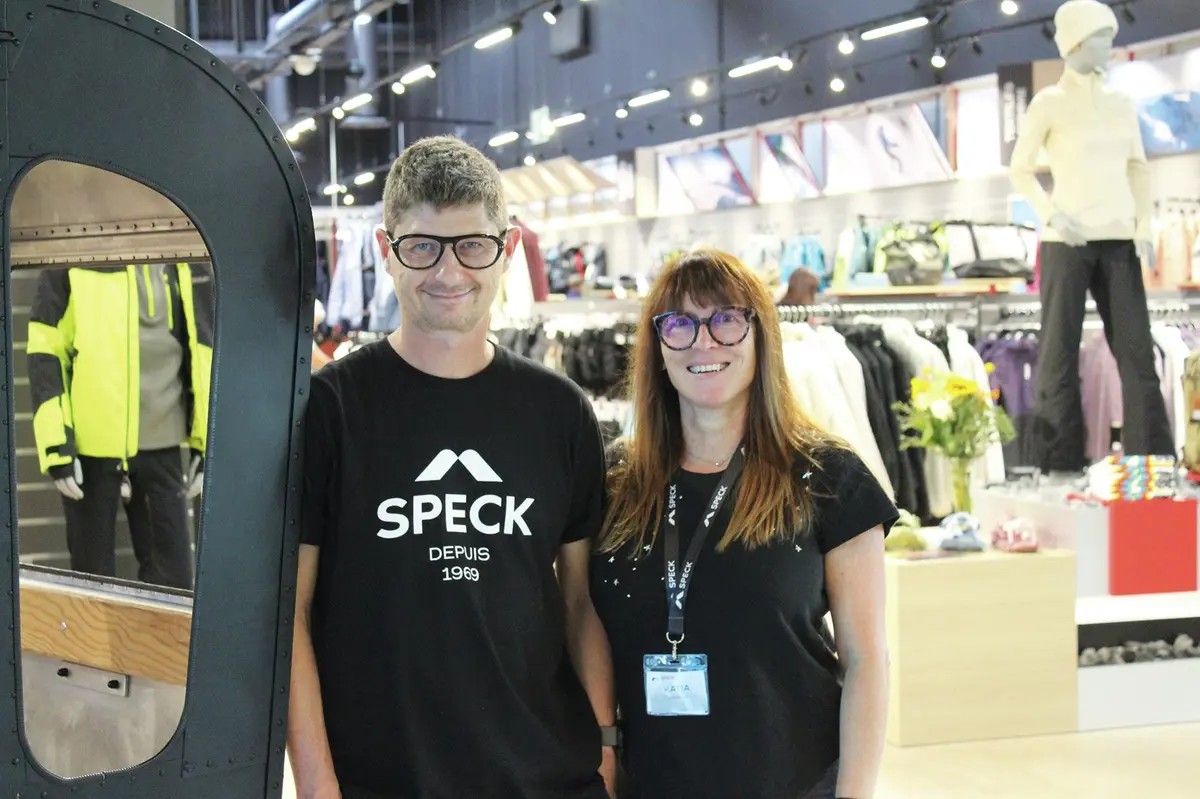 Alain et Katia Speckbacher dans leur magasin de Wittenheim