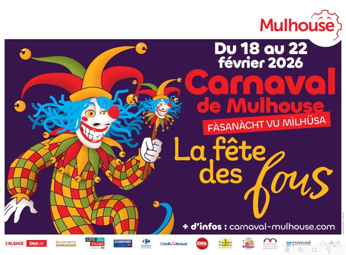 L'affiche 2026 du Carnaval de Mulhouse