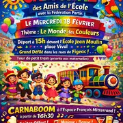 Carnaval des amis de l'école à Figeac : le monde en couleur