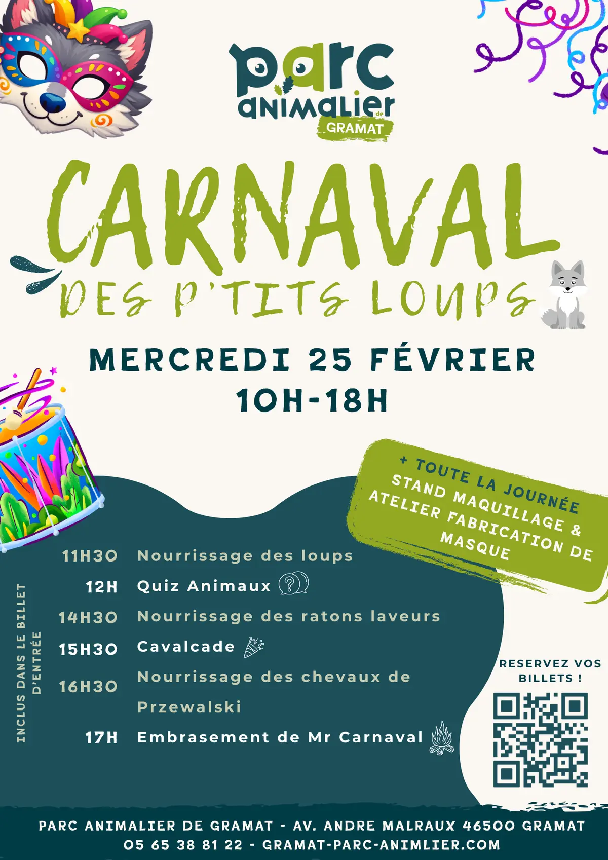 Carnaval des P'tits Loups au Parc animalier de Gramat