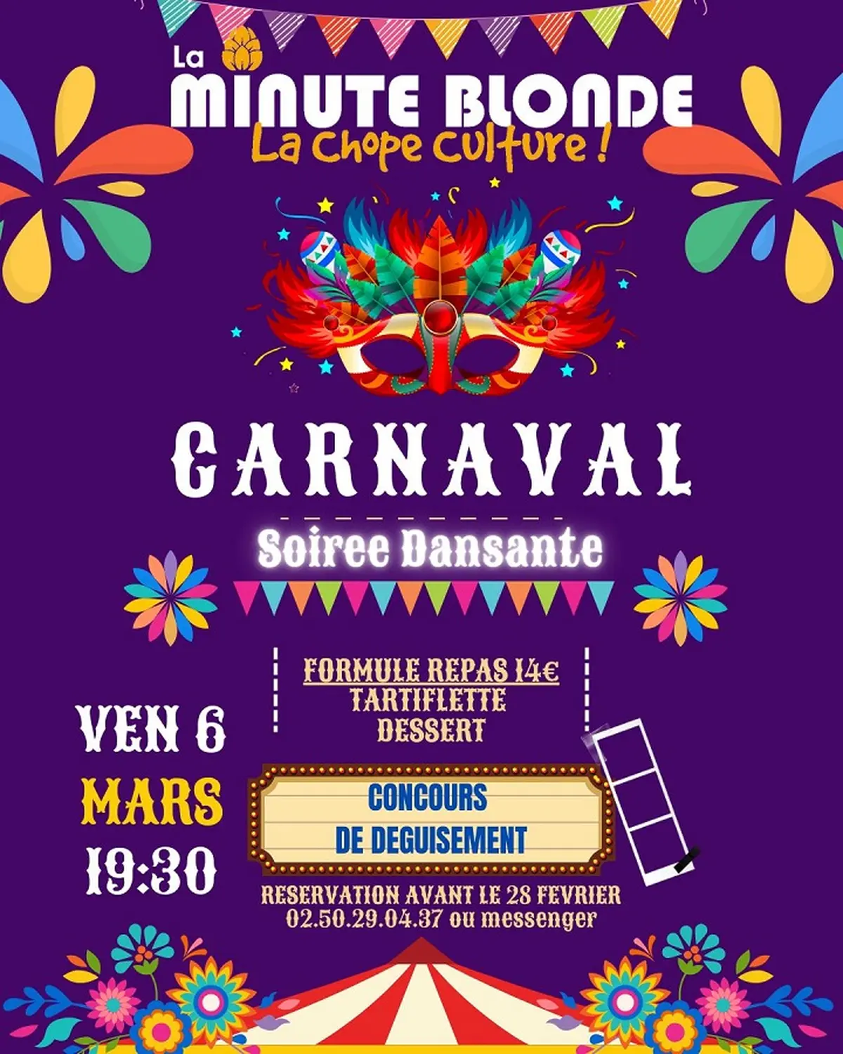 Carnaval, soirée dansante