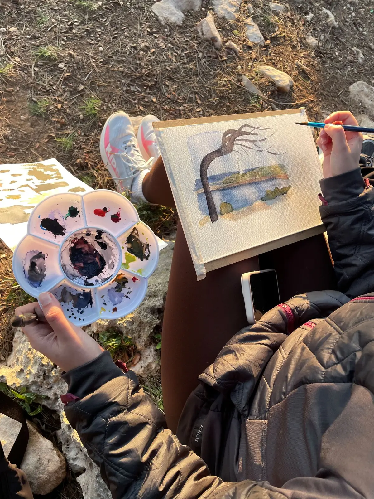 Carnet de voyages et aquarelle en plein air août