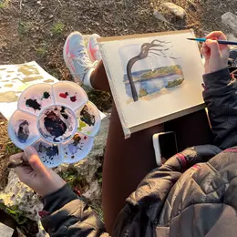 Carnet de voyages et aquarelle en plein air juillet