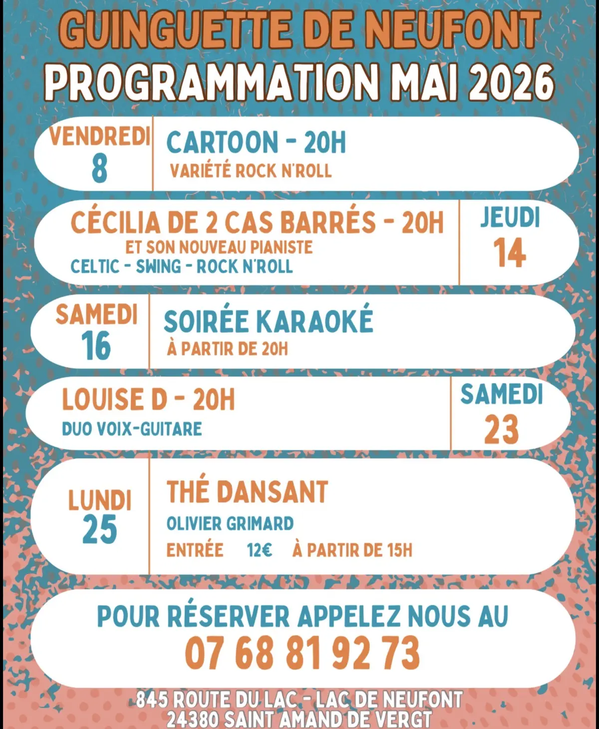 Cartoon rock n'roll - la guinguette de Neufont