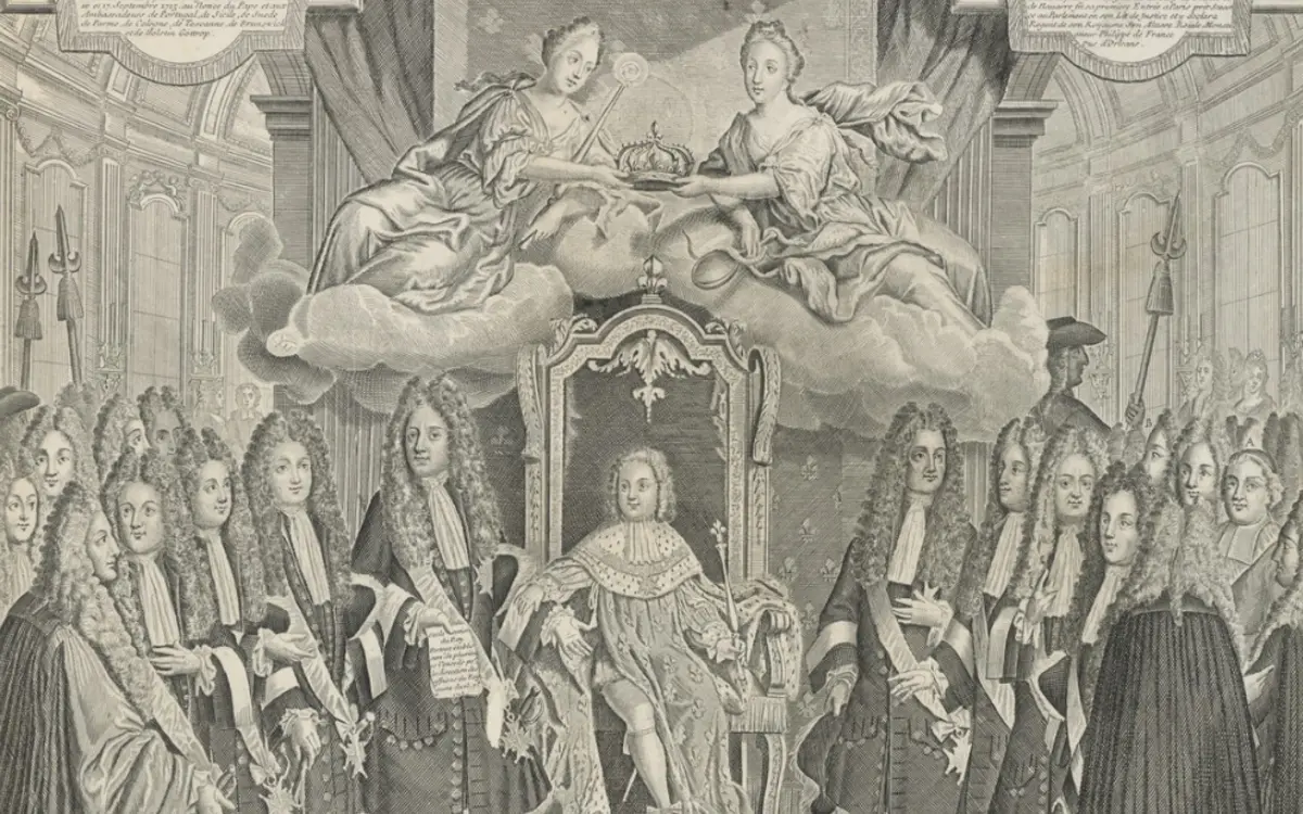 BNF – Collection Michel Hennin. Estampes relatives à l’Histoire de France – « L’heureux commencement du règne de Louis XV »