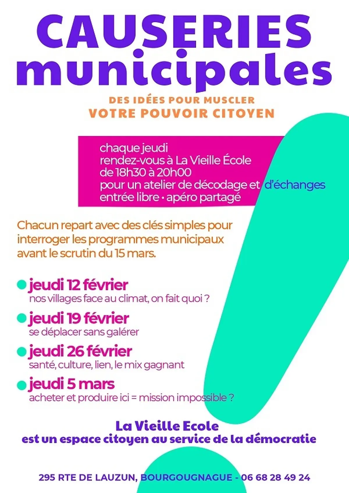 Causerie municipale : des idées pour muscler votre pouvoir citoyen