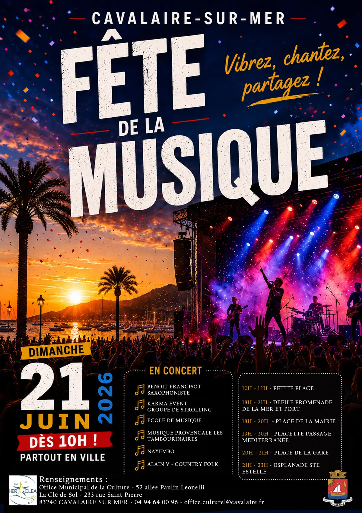 Cavalaire en musique