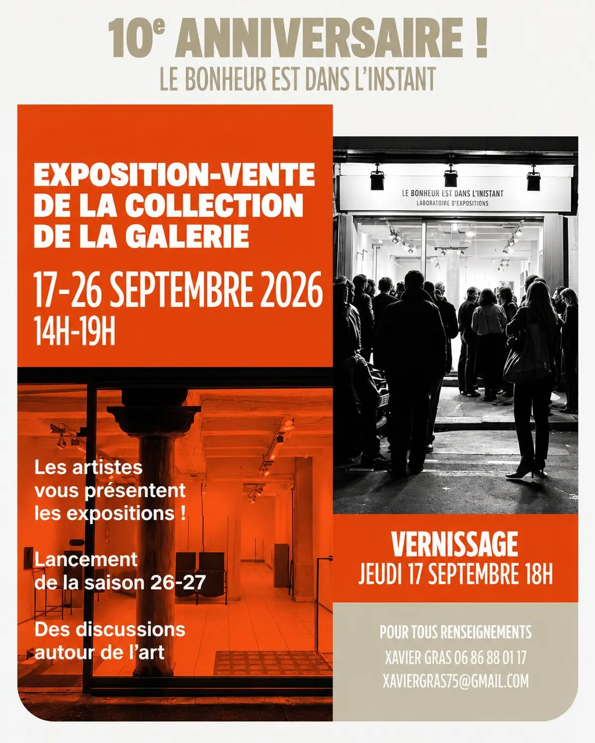 Lancement de la saison 2026-2027 :  exposition-vente de la collection