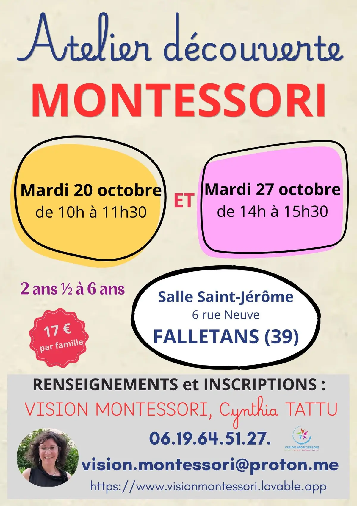 Atelier découverte Montessori