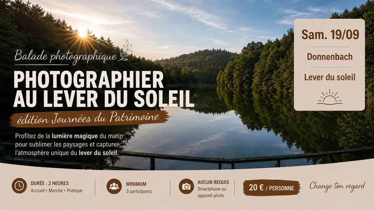 Photographier au lever du soleil — Journées Européennes du Patrimoine