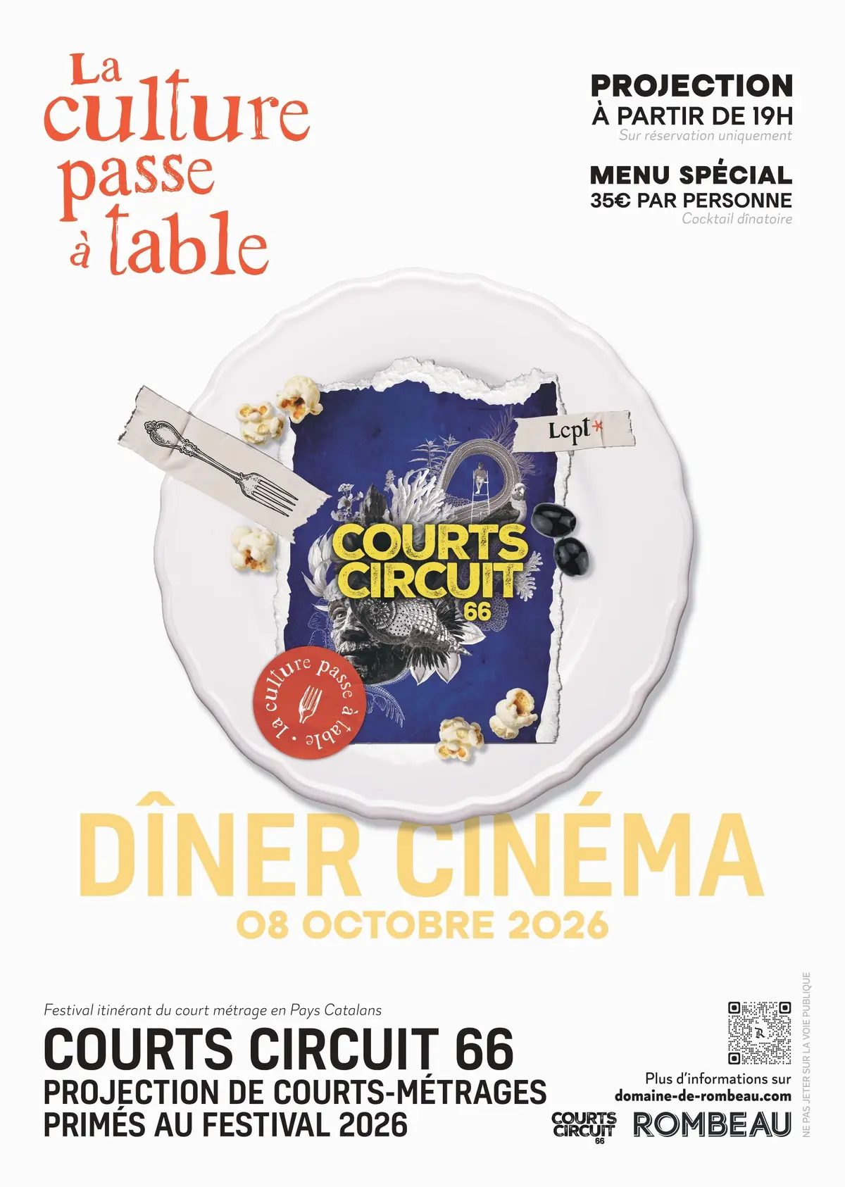 Dîner Cinéma - Projection de courts métrages 