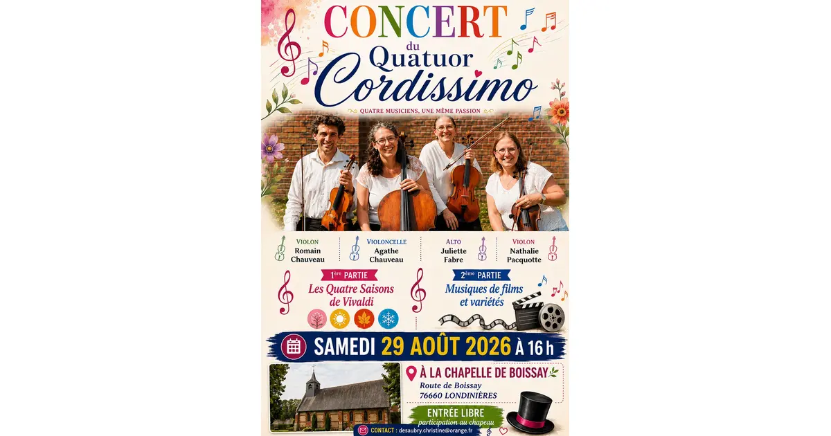 concert du quatuor Cordissimo