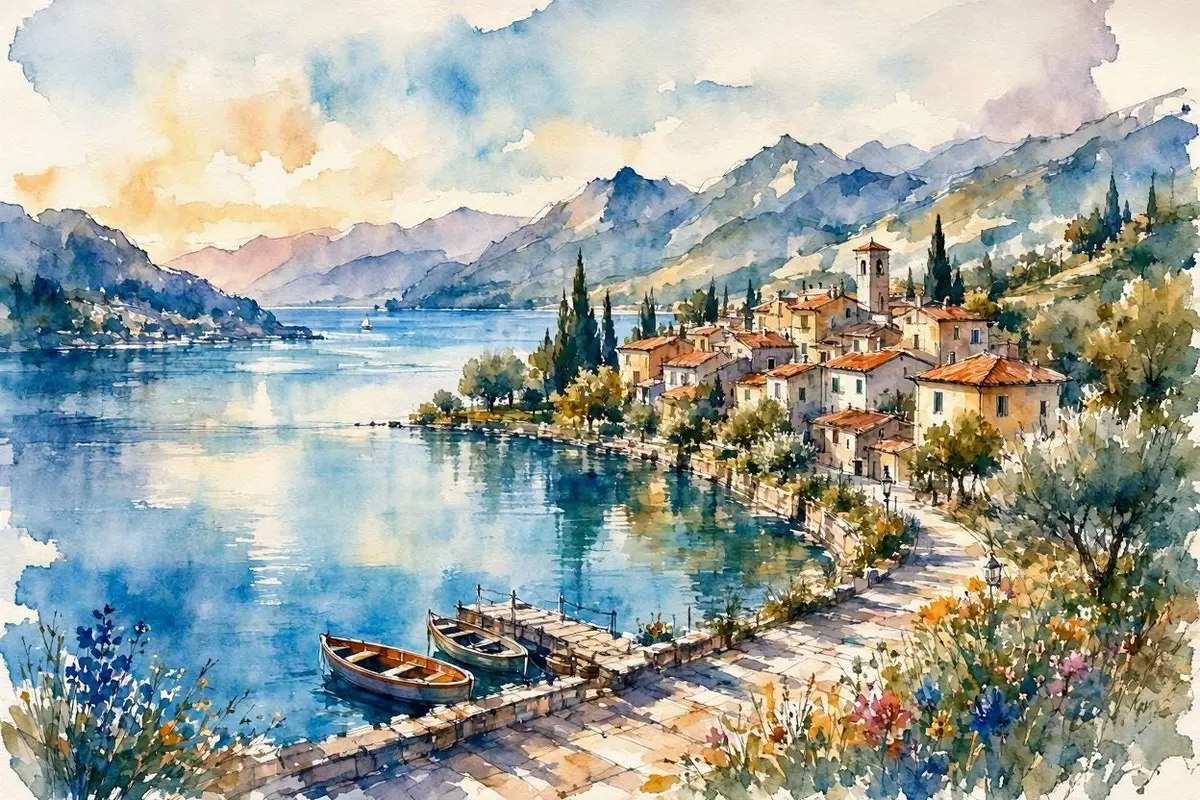 Atelier créatif Paysages italiens en aquarelle à la bibliothèque Dornach