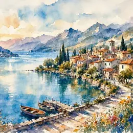 Atelier créatif Paysages italiens en aquarelle à la bibliothèque Dornach