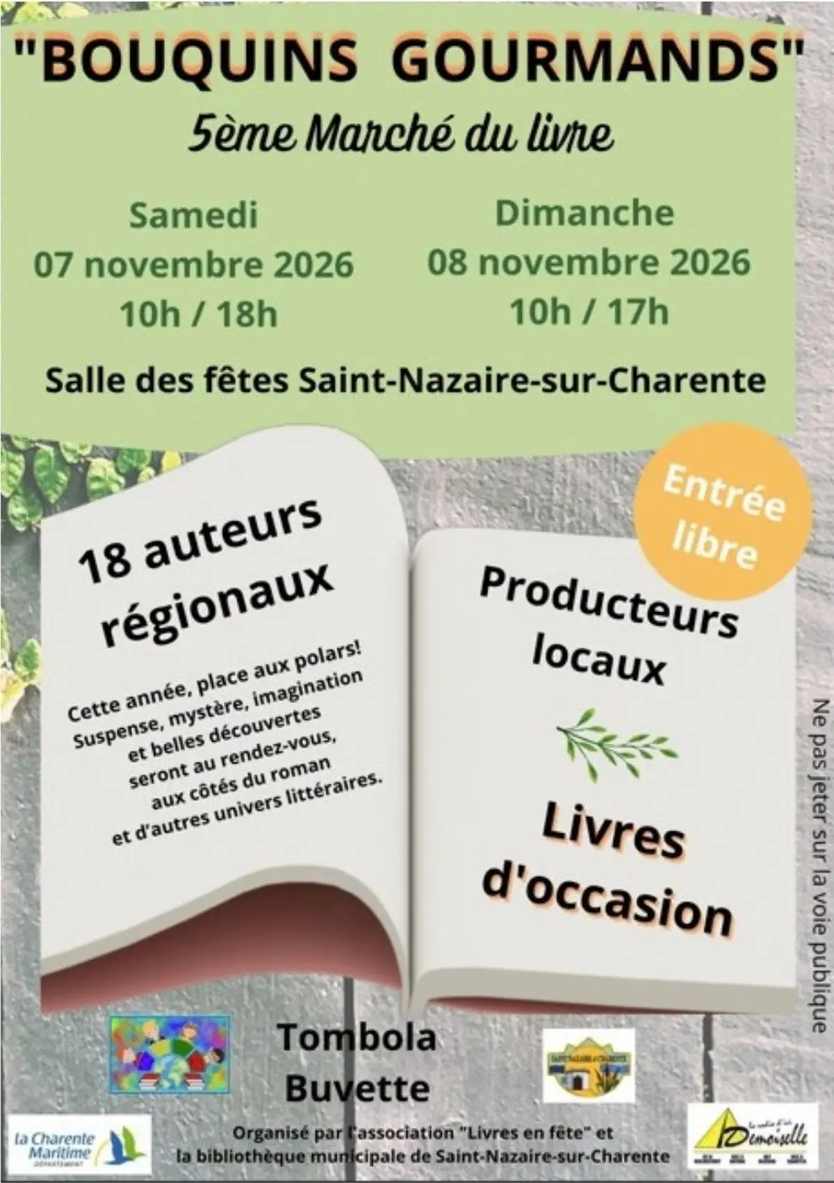 Marché du livre Bouquins Gourmands