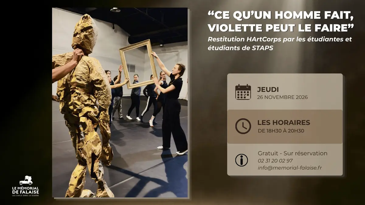 Ce qu’un homme fait, Violette peut le faire ! : Restitution HArtCorps par les étudiantes et étudiants de STAPS