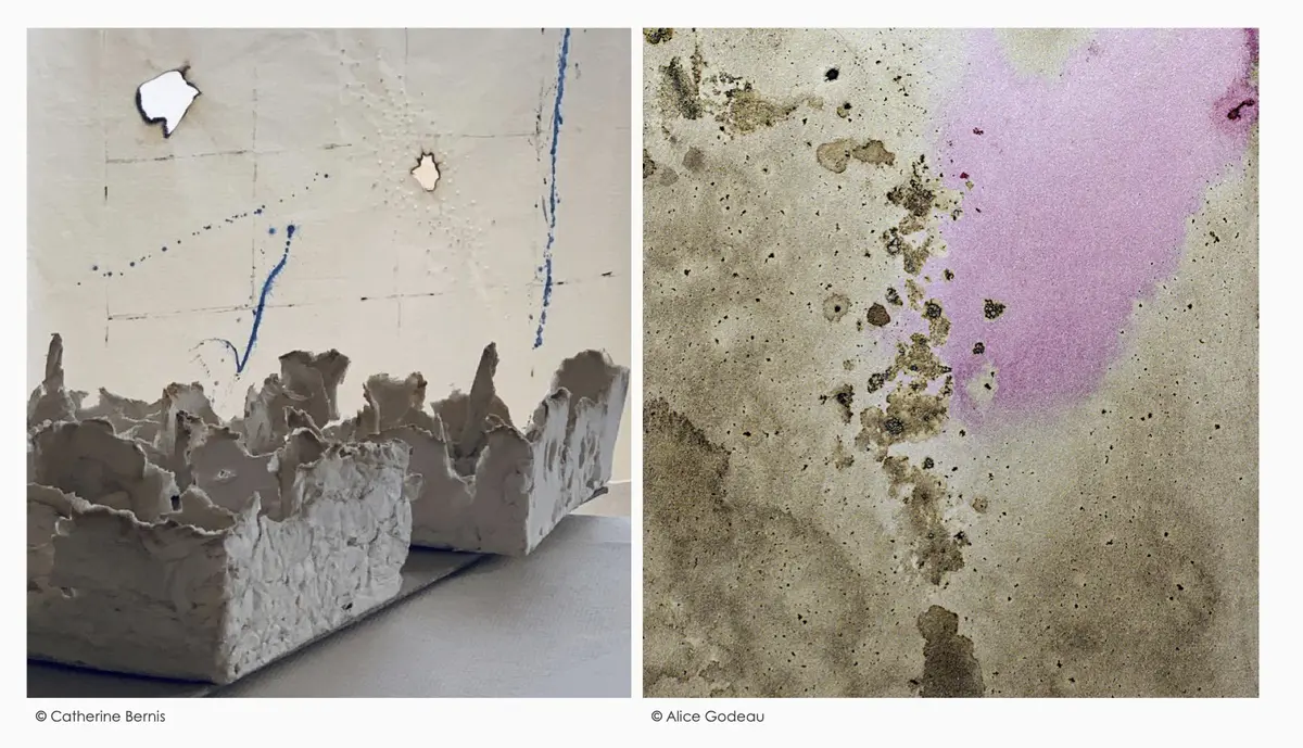 Ce que la matière garde, une exposition de Catherine Bernis et Alice Godeau