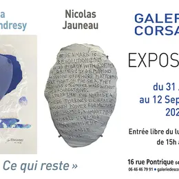 « Ce qui reste » Julia Ratsimandresy et Nicolas Jauneau