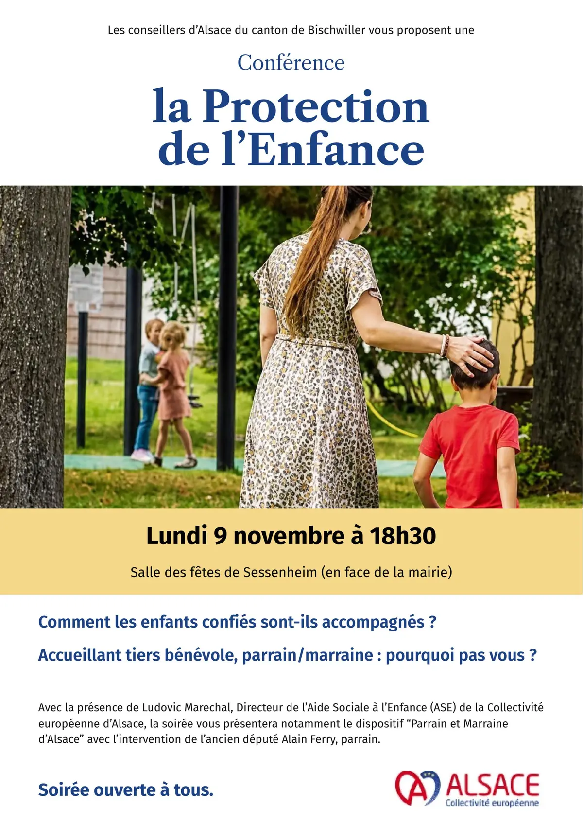 Conférence publique Protection de l'enfance,  le parrainage pourquoi pas vous ?