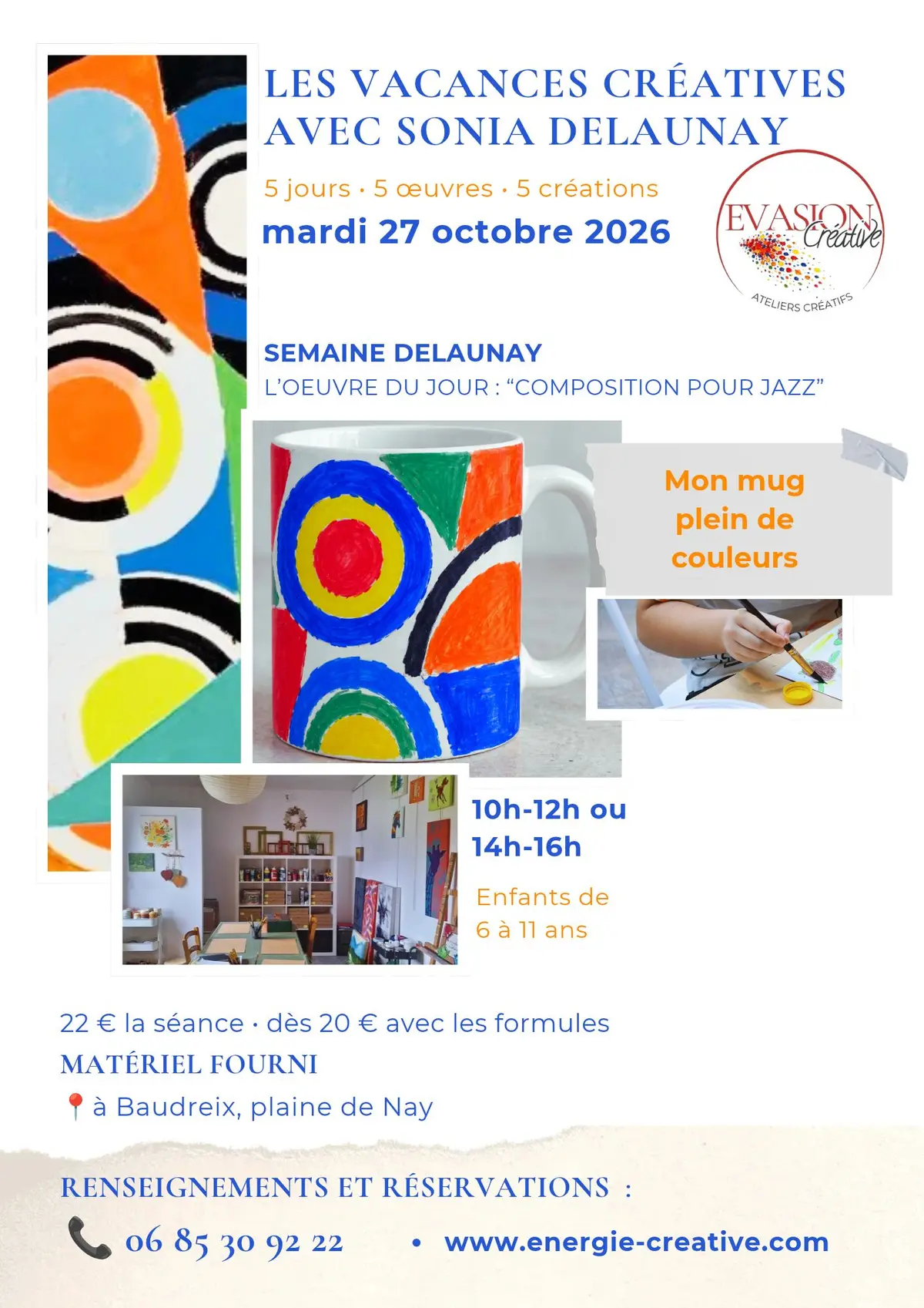 Atelier créatif enfants - A la manière de Delaunay - Mug plein de couleurs