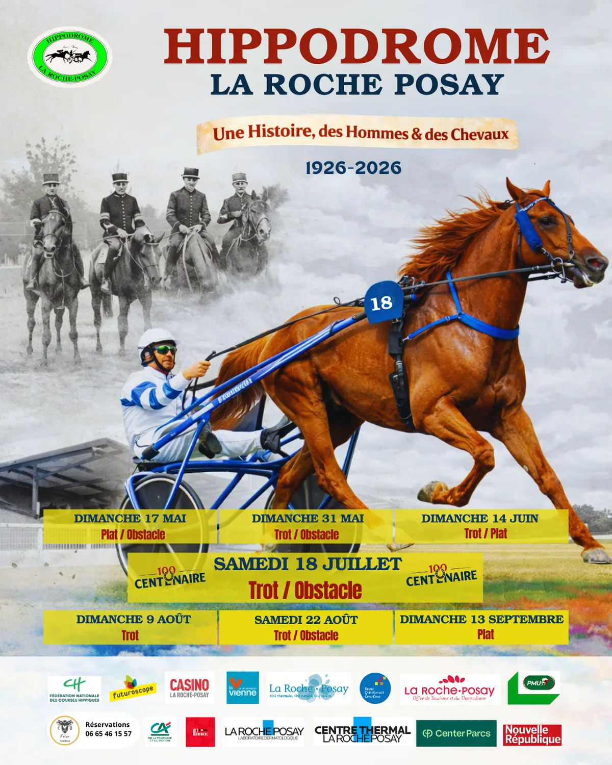 Centenaire de la Société des Courses Grande fete sur l'hippodrome nombreuses animations