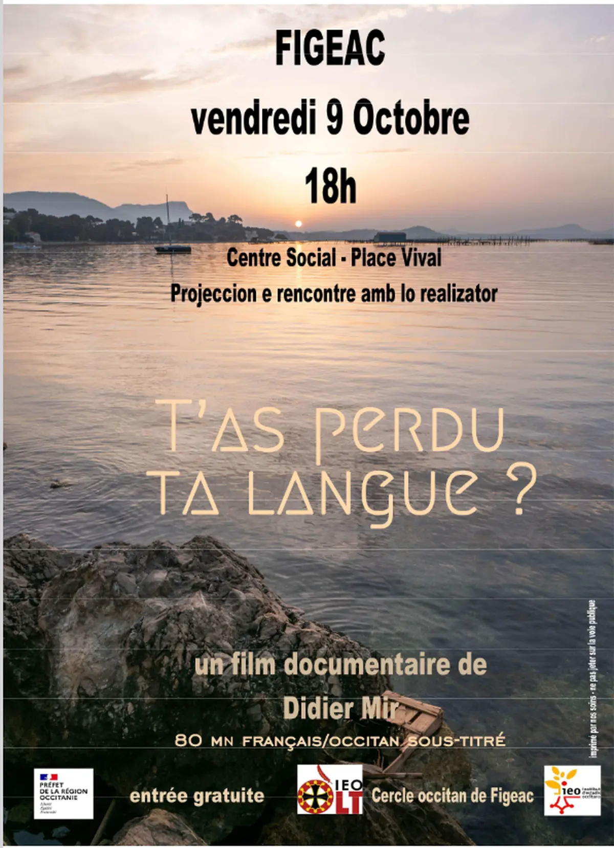 Centre Social de Figeac : projection rencontre,  “T’as perdu ta langue ? »