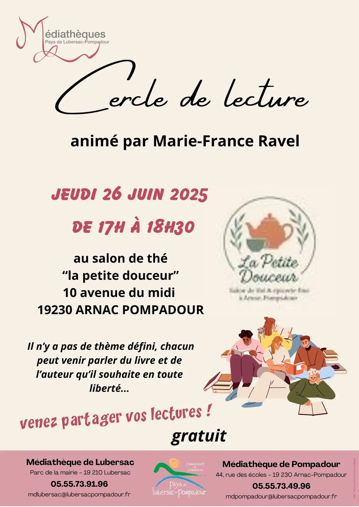 Cercle de lecture à la Petite Douceur