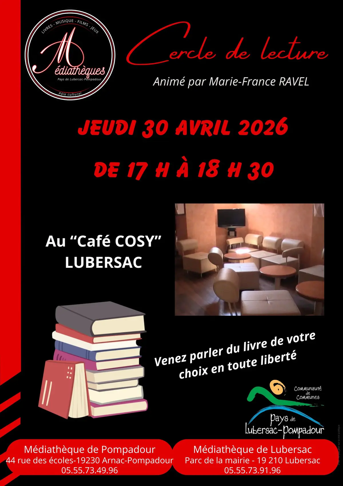 Cercle de lecture au Café Cosy