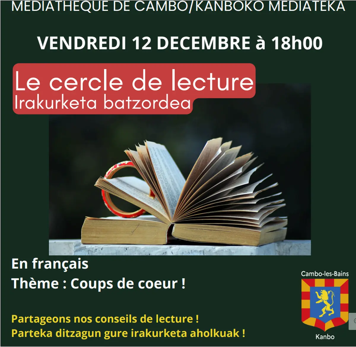 Cercle de lecture sur le thème Coups de coeur