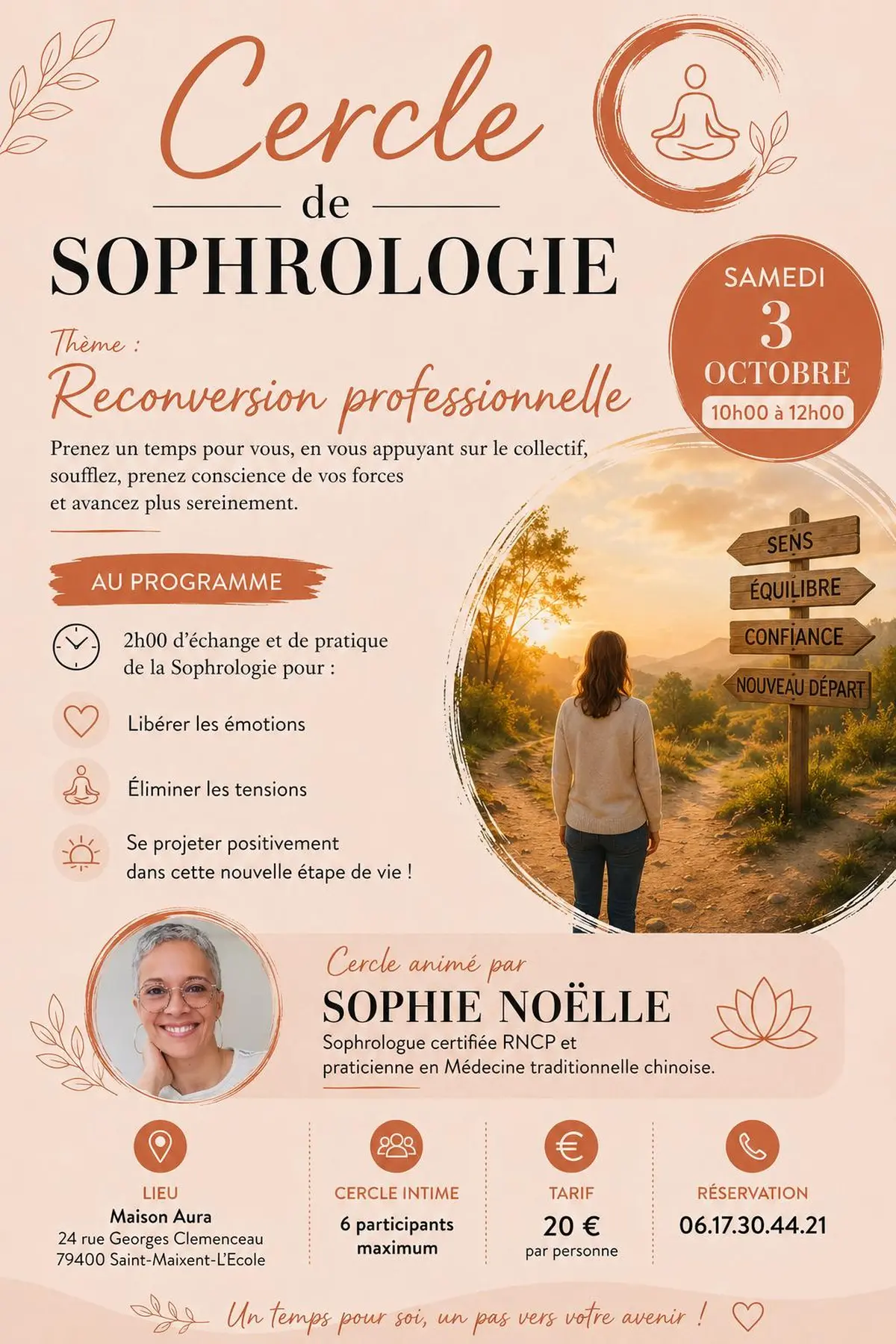 Cercle de sophrologie - Thème Reconversion professionnelle