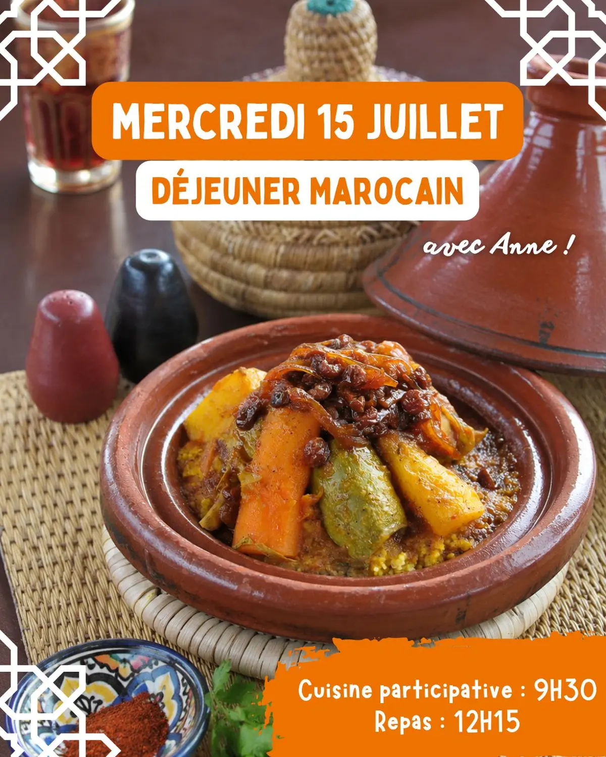 Déjeuner marocain aux Petites Cantines