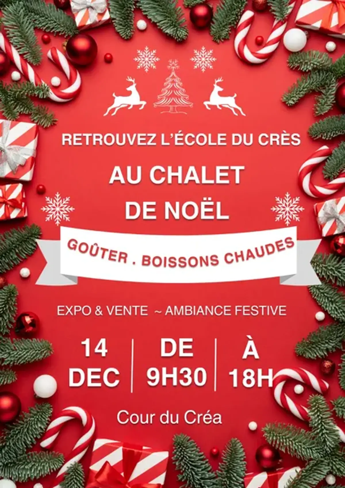 Chalet de Noël  de l'école du Crès
