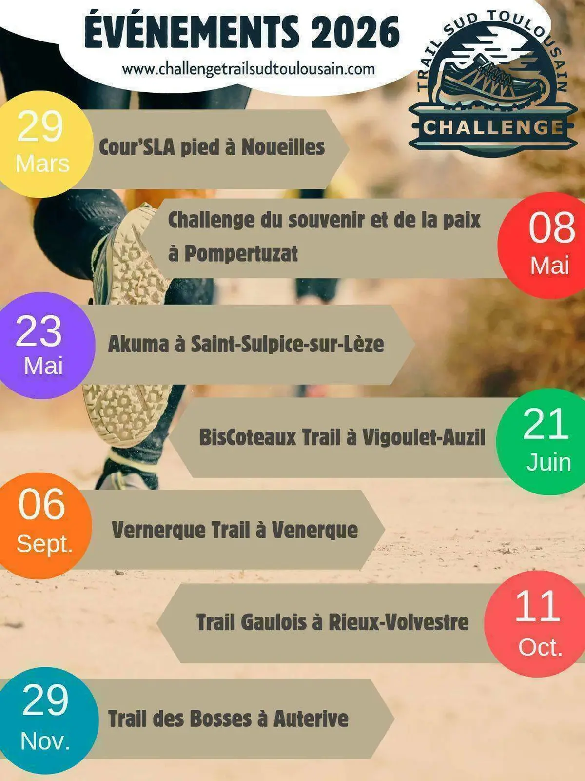 Challenge Trail Sud Toulousain : Biscoteaux Trail à Vigoulet-Auzil